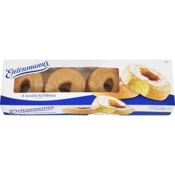 Entenmann's Glazed Buttermilk Donuts 8ct (BEST BY: JUL25)