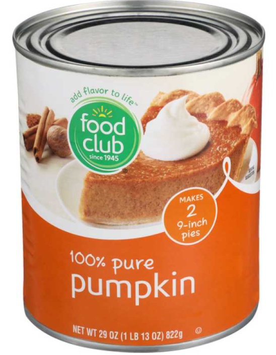 Food Club Pumpkin Can 29oz