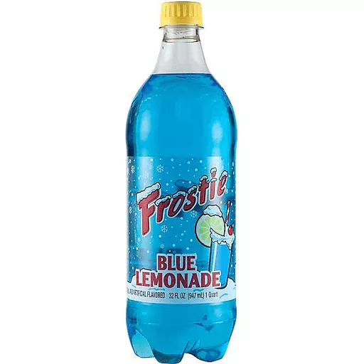 Frostie Blue Lemonade Soda Plastic Bottle 32oz