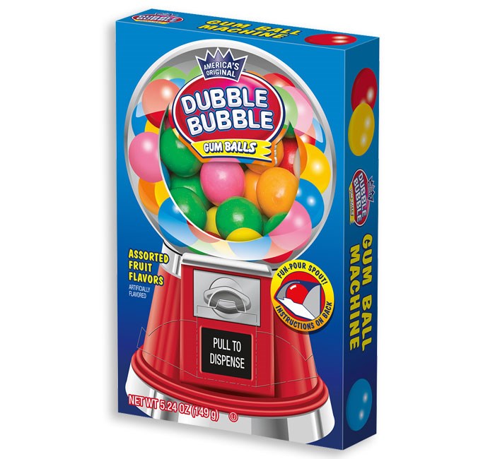 Dubble Bubble Gum Ball Machine Box 5.24oz