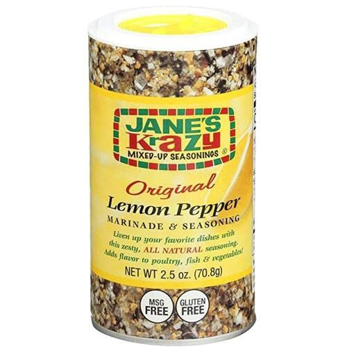 Jane's Krazy Mixed-Up Lemon Pepper Marinade & Seasoning 2.5oz
