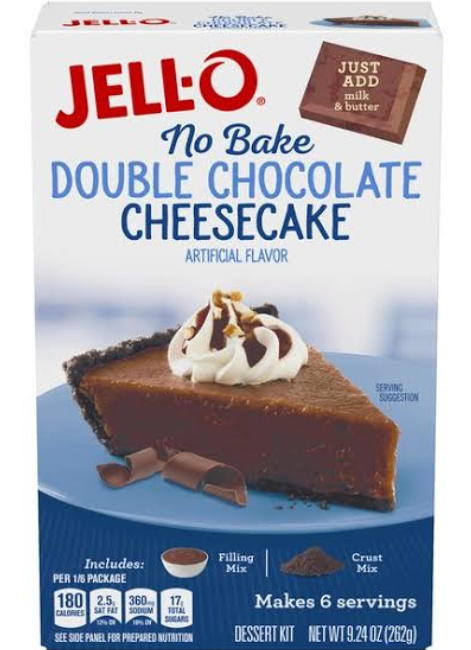 Jell-O No Bake Double Chocolate Cheesecake 9.24oz