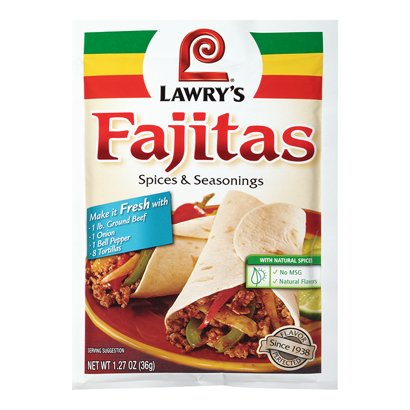 Lawry's Fajita Spices & Seasoning Mix 1.27oz