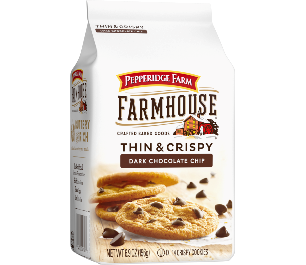 Pepperidge Farm Farmhouse Thin & Crispy Dark Chocolate Chip Cookies 6.9oz (BEST BY; FEB 2024)