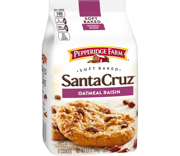 Pepperidge Farm Soft Baked Santa Cruz Oatmeal Raisin Chunk Cookies 8.6oz