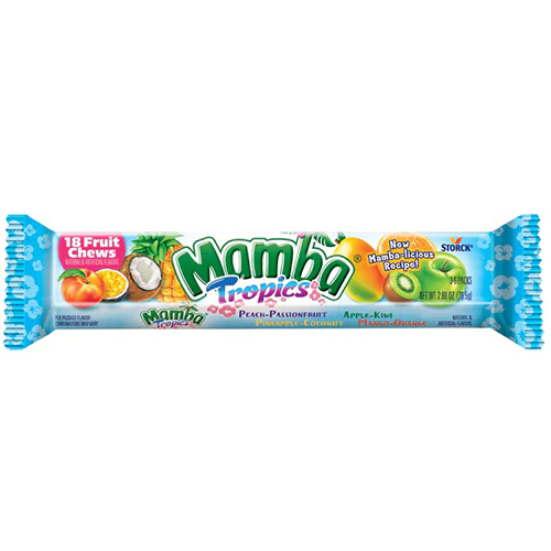 Mamba Tropics Fruit Chews Mango-Orange 18pc