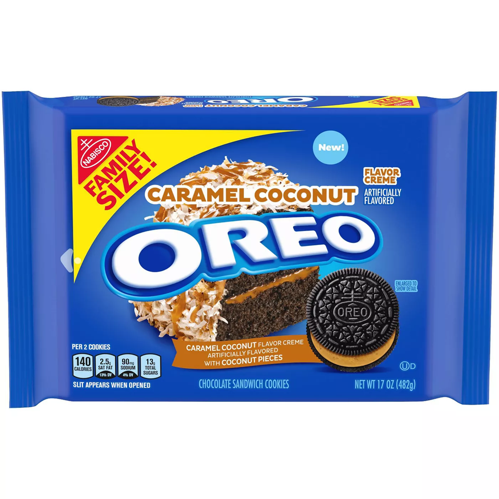 Oreo Caramel Coconut Chocolate Sandwich Cookies Family Pack 17oz