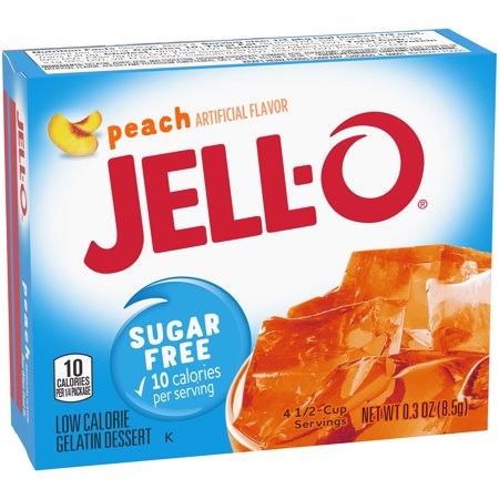 Jell-O Sugar Free Peach Gelatin Mix 0.3oz