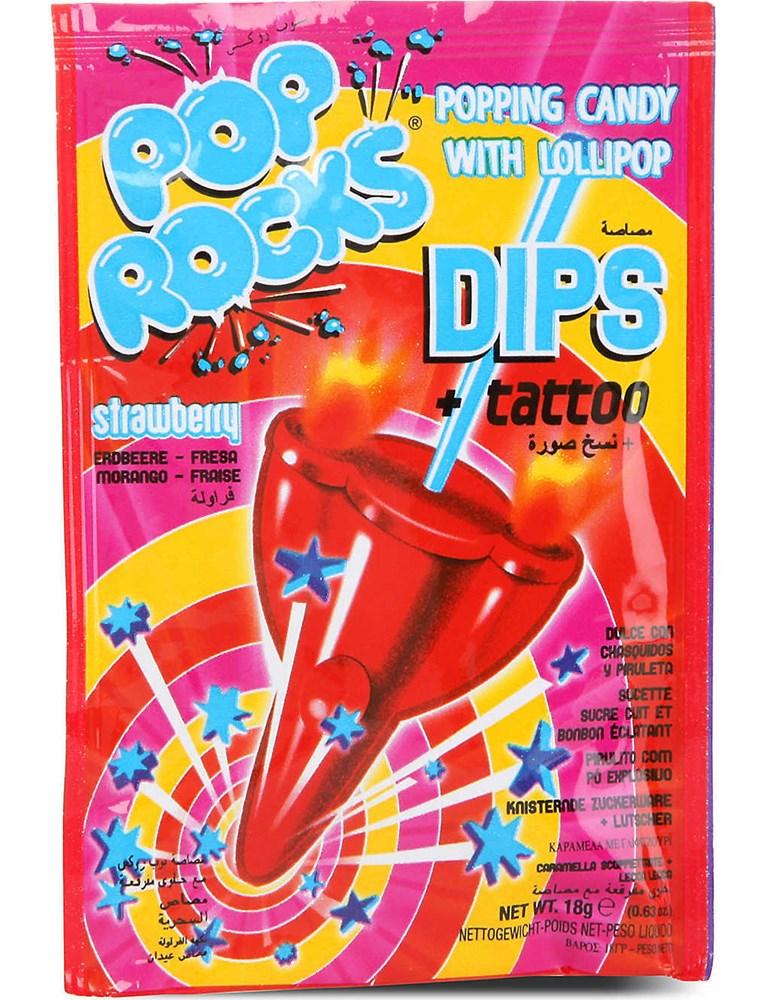 Pop Rocks Dips Strawberry Popping Candy 0.63oz