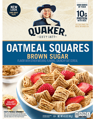 Quaker Oatmeal Squares Brown Sugar 14.5oz
