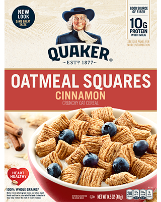 Quaker Oatmeal Squares Cinnamon 14.5oz