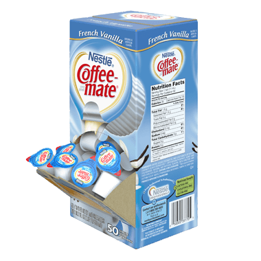Coffee-Mate French Vanilla Liquid Creamer Singles Box 50ct