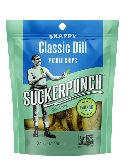 SuckerPunch Snappy Classic Dill Pickle Chips 3.4oz