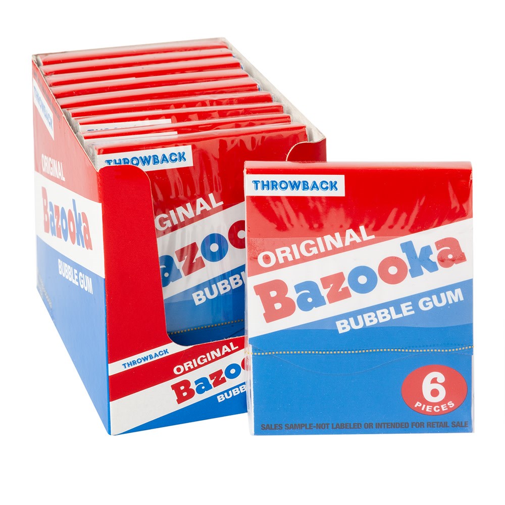 Bazooka Original Bubble Gum Throwback 6pc