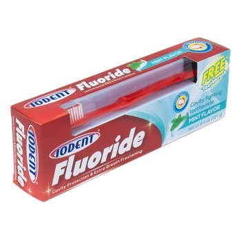 Flouride Toothpaste with Toothbrush 4oz