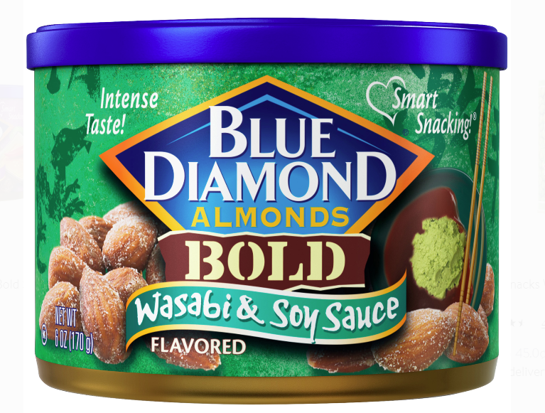 Blue Diamond Bold Wasabi & Soy Sauce Almonds 6oz