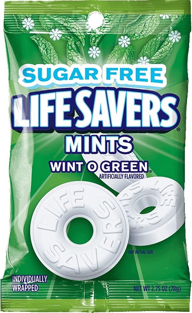 Life Savers Sugar Free Wint O Green 2.75oz (BEST BY: 23AUG2025)