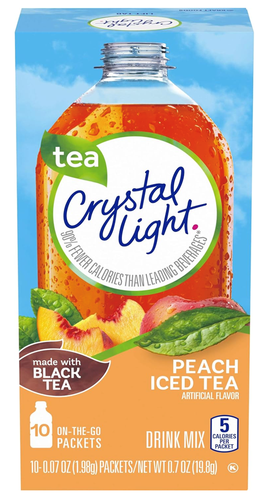 Crystal Light Peach Tea Drink Mix On The Go Drink Mix 10ct