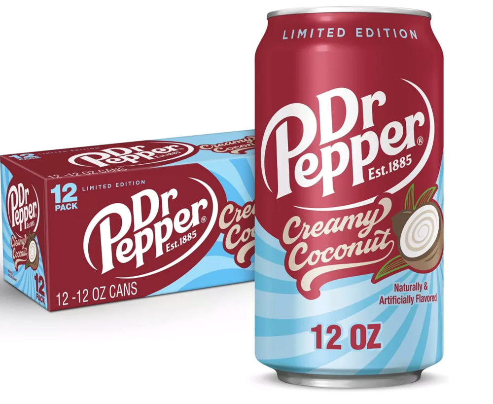Dr Pepper Creamy Coconut 12 Pack / 12 oz cans