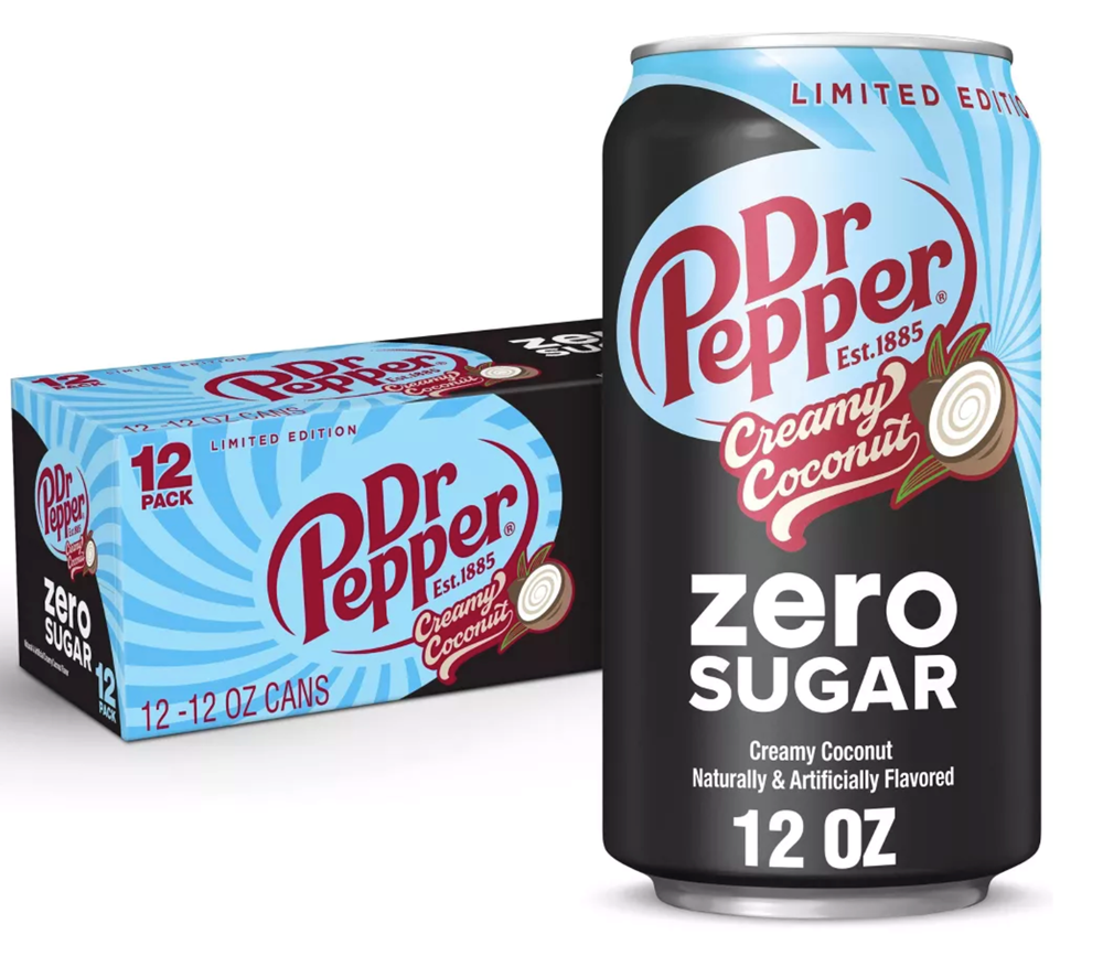 Dr Pepper Creamy Coconut Zero 12 Pack / 12 oz cans