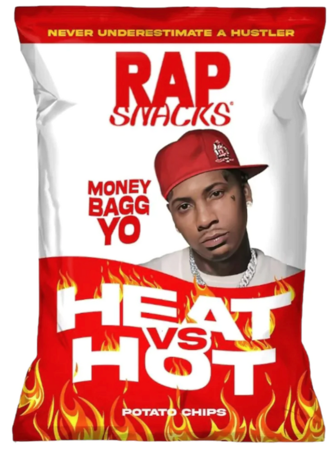 Usa Raps Foods Rap Snacks Money Bagg Yo Heat vs Hot Chips 2.5oz (BEST BUY DATE: FEB 1 ...