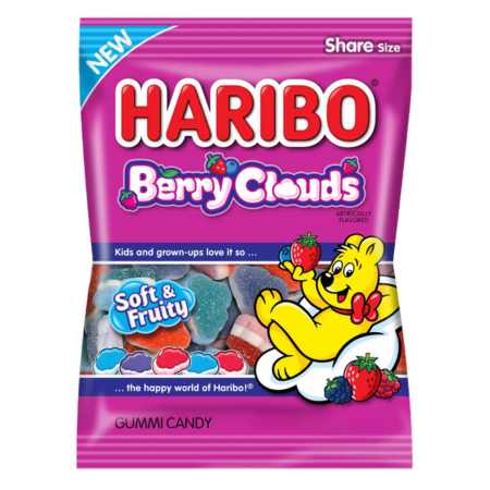 Haribo Berry Clouds Gummy Candy 5oz