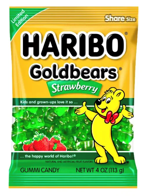 Haribo Goldbears Strawberry Gummy Candy 4oz
