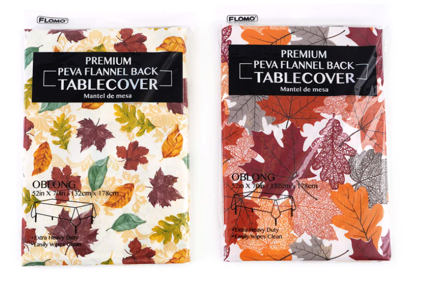 Harvest Flannel Back Oblong Tablecover 1 Pack