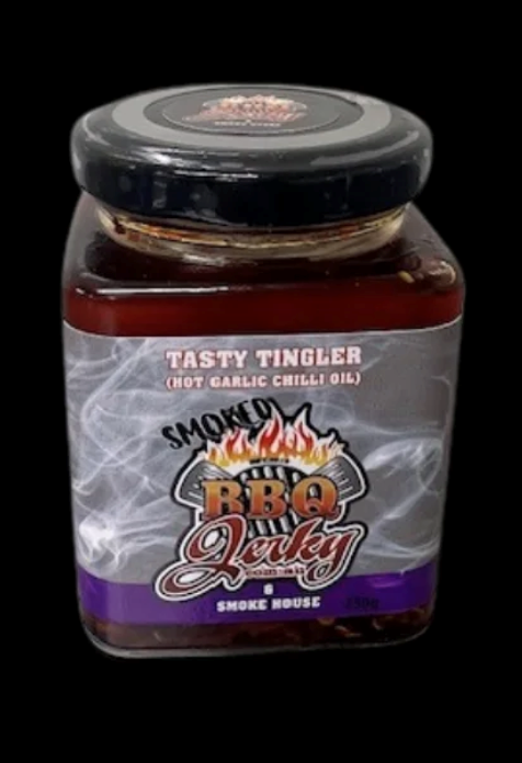 Tasty Tingler Smoked Garlic Chilli Oil Hot 8.8oz (BEST BY: DEC 2025)