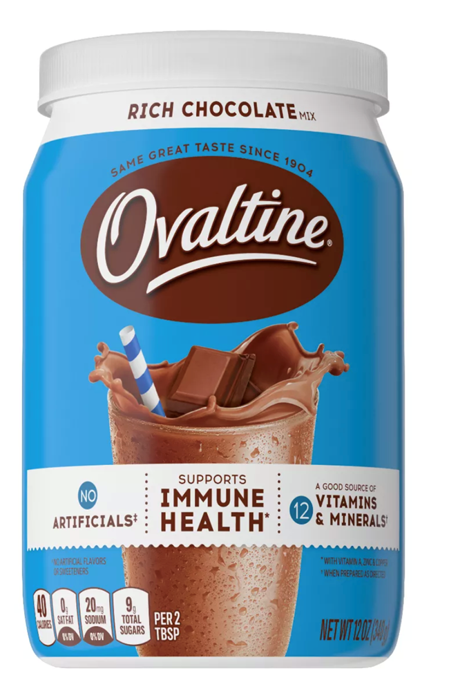 Ovaltine Rich Chocolate Mix 12oz (BEST BY: SEP 2025)