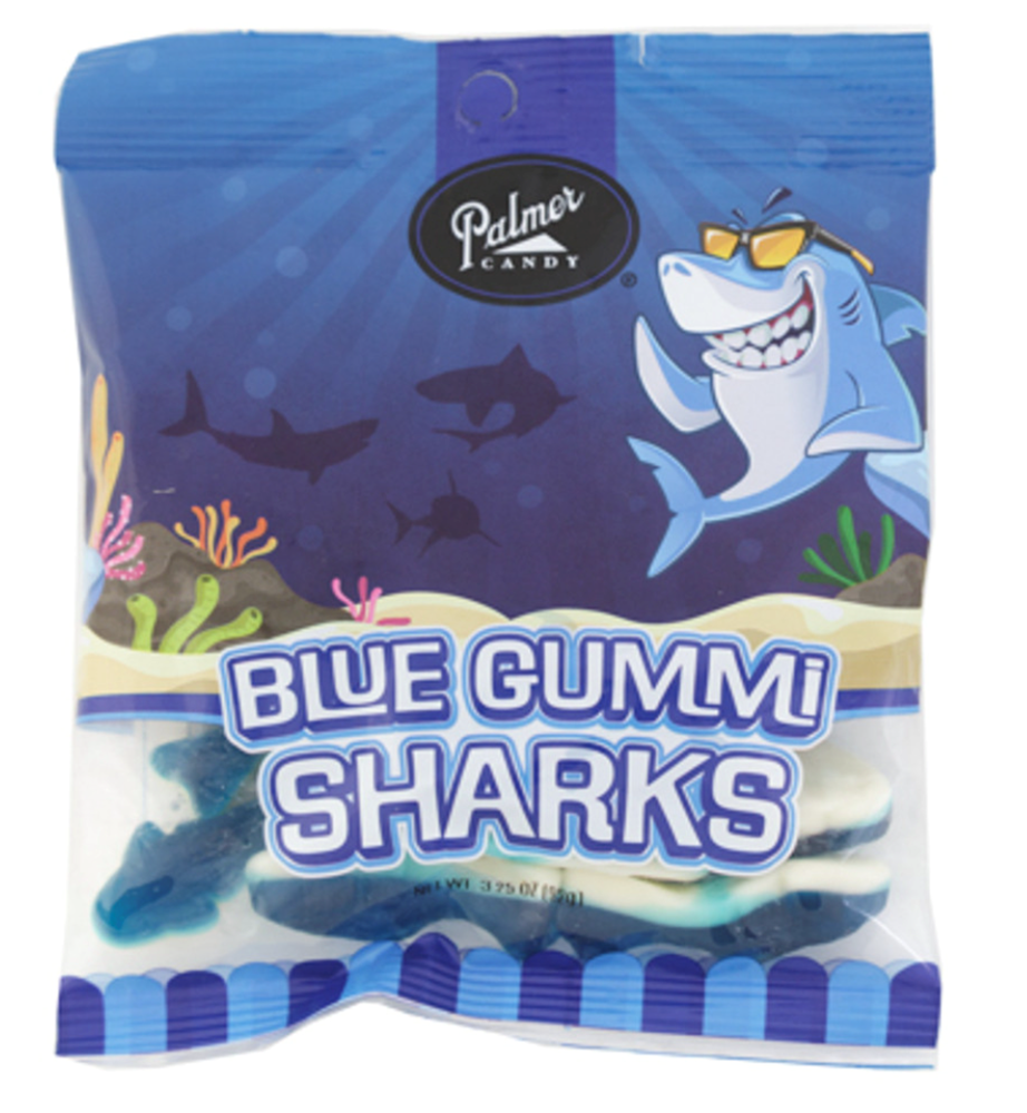 Palmer Candy Blue Gummi Sharks 3.25oz