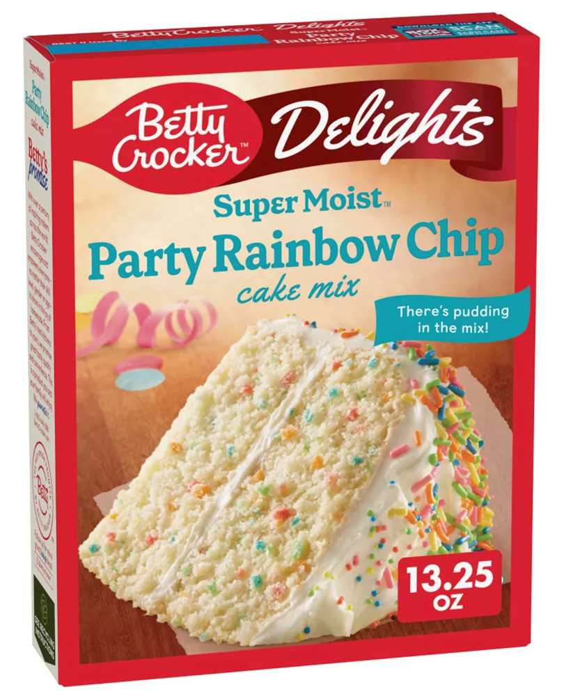 Betty Crocker Delights Rainbow Chip Super Moist Cake Mix 13.25oz