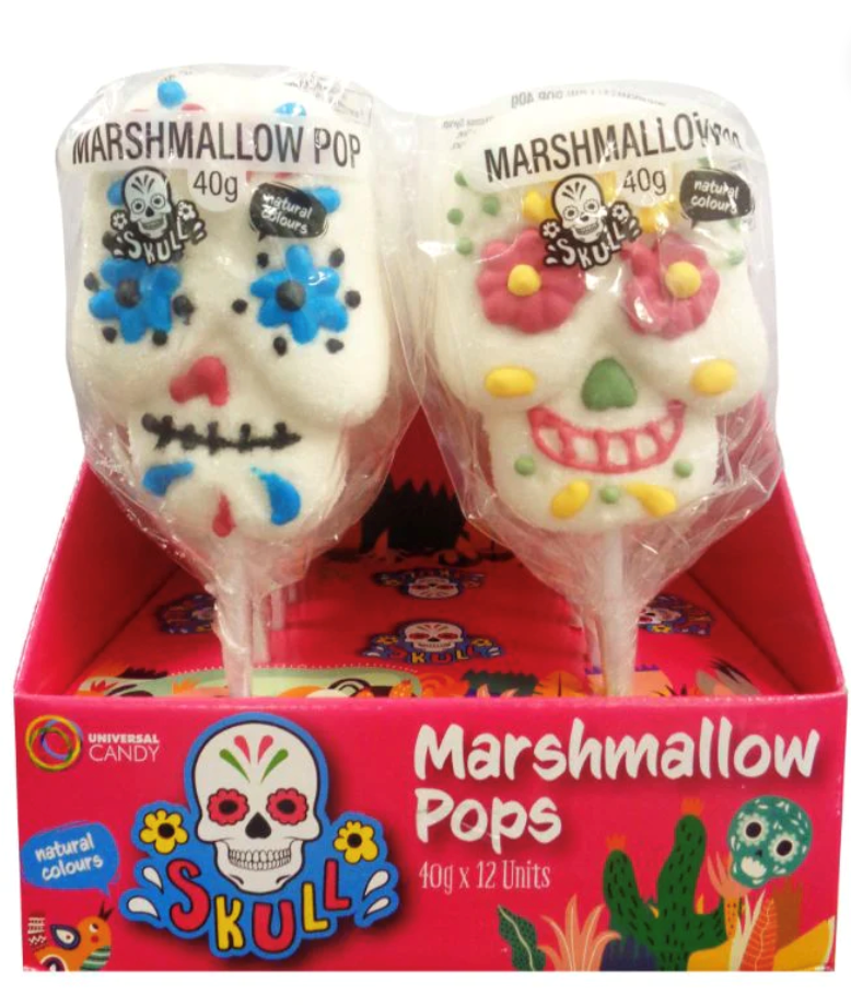 Skull Marshmallow Pop
