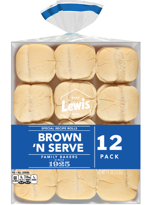 Lewis Bake Shop Brown 'n Serve Rolls 12ct 11oz