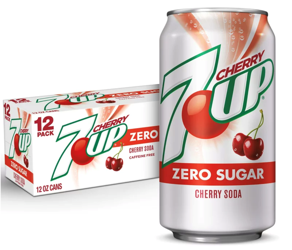 7up ZERO Cherry 12 Pack / 12oz cans (BEST BY: OCT2025)