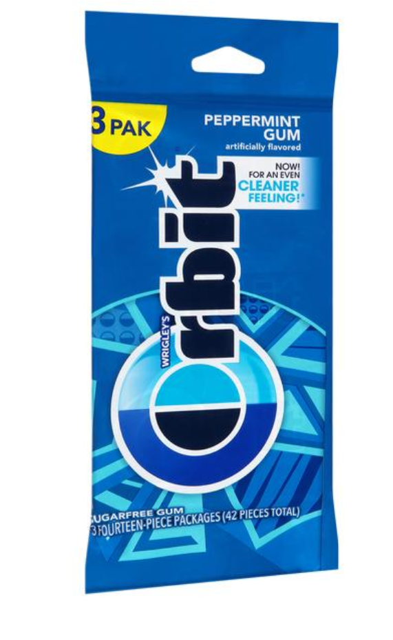 Orbit Peppermint Sugar Free Gum 3PK