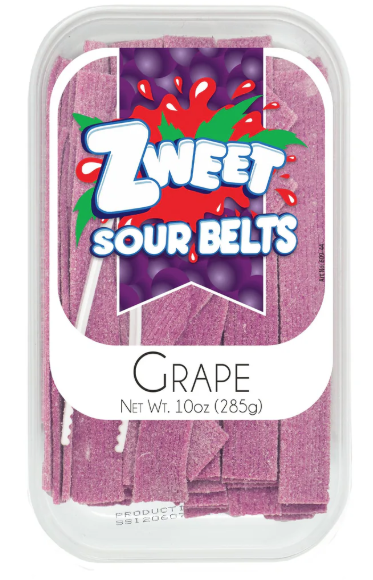 Zweet Sour Belts Grape 10oz