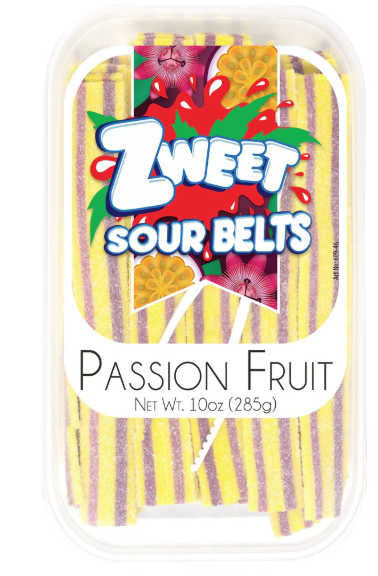 Zweet Sour Belts Passion Fruit 10oz
