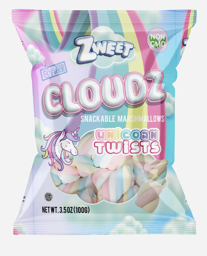 Zweet Cloudz Unicorn Marshmallow Twists 3.5oz