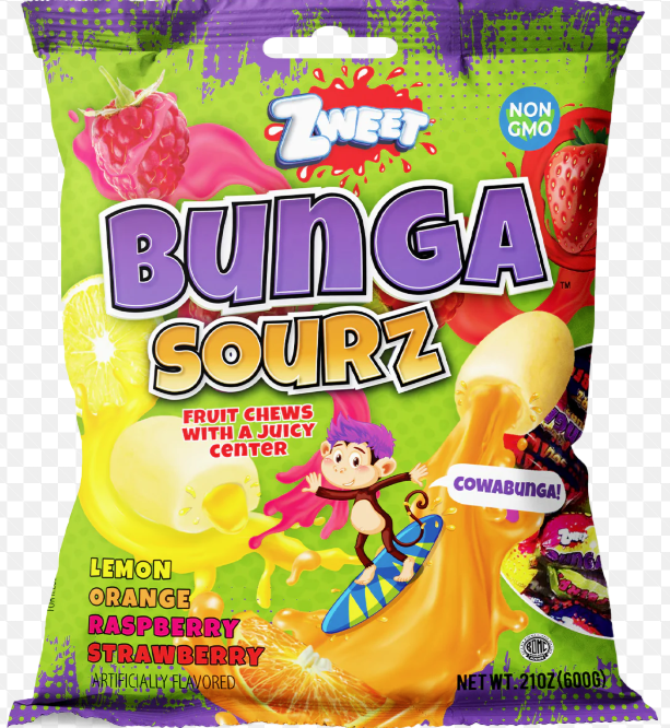 Zweet Bunga Sourz Filled Fruit Chews 5oz