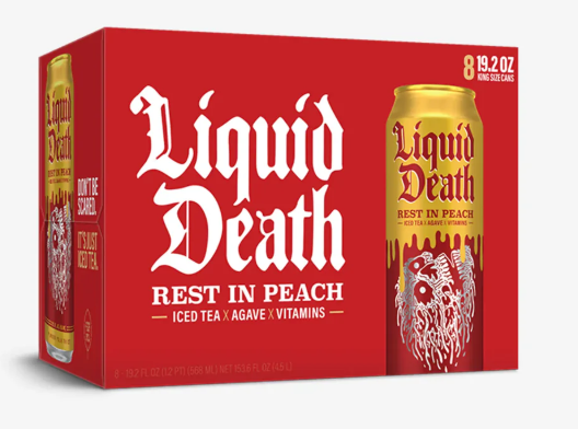 Liquid Death Rest In Peach 8 Pack / 19.2oz
