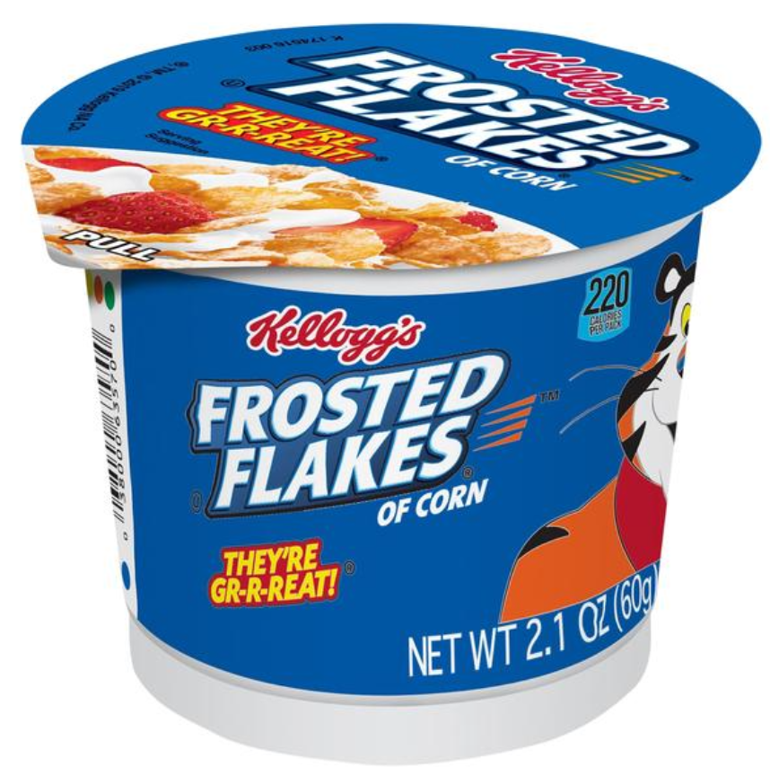 Kellogg's Frosted Flakes Cereal Single Serve Cup 2.1oz