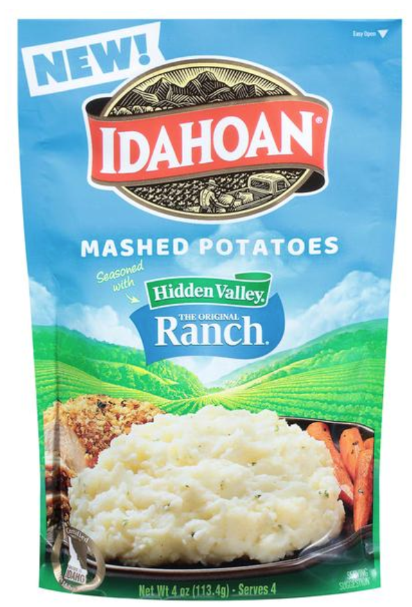 Idahoan Mashed Potatoes Seasoned with Hidden Valley Original Ranch 4oz (BEST BY: JULY 25)