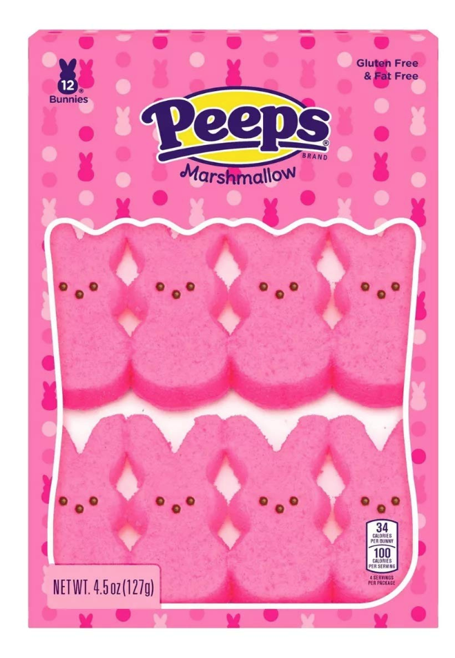 Peeps Marshmallow Bunnies Pink 12ct