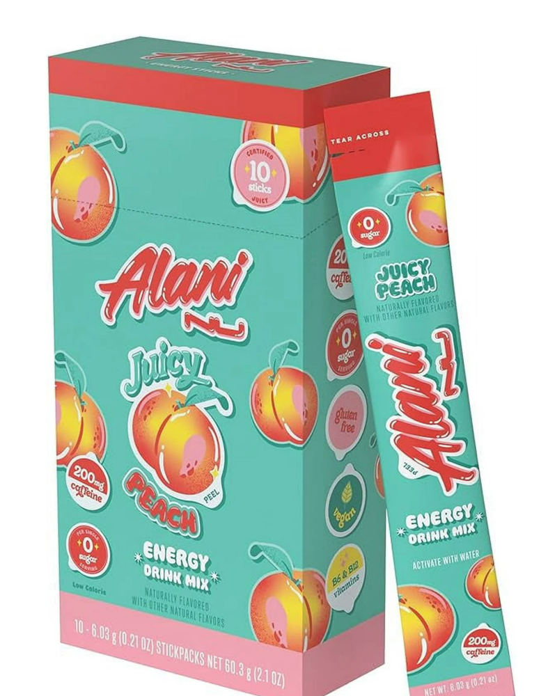 Alani Nu Energy Juicy Peach Energy Sticks 10pk
