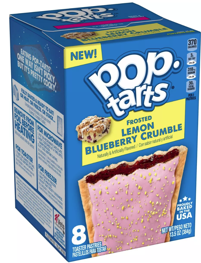 Pop Tarts Frosted Lemon Blueberry Crumble 8 Pack