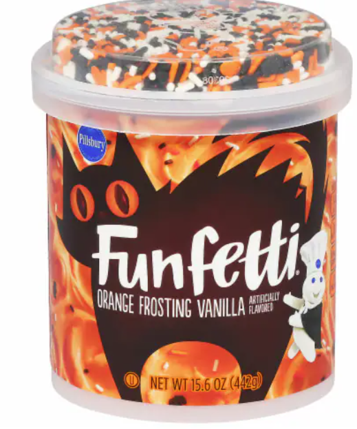 Pillsbury Funfetti Halloween Vanilla Flavored Frosting 15.6oz