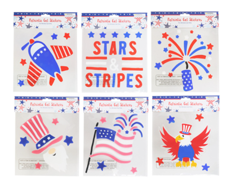 Patriotic Gel Stickers Assorted