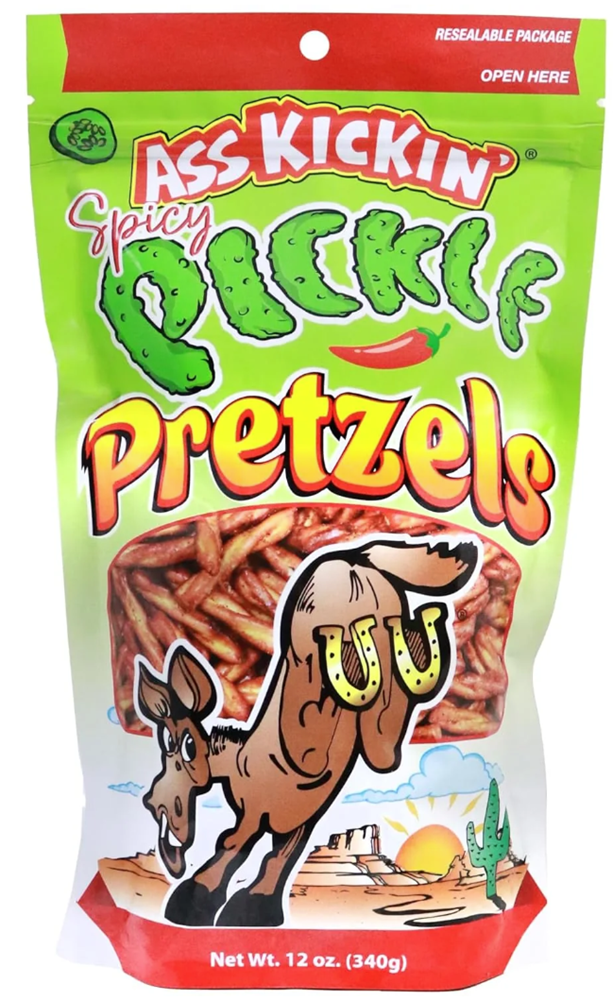 Ass Kickin Pretzels Spicy Pickle 12oz