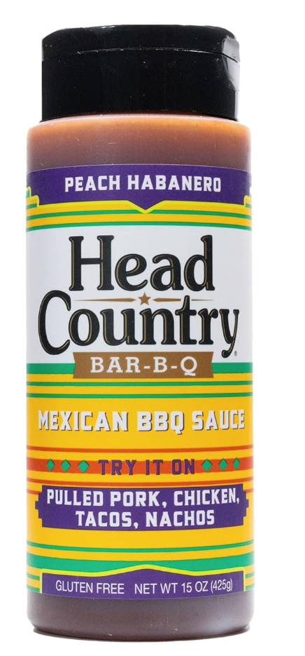 Head Country Bar-B-Q Mexican BBQ Sauce Peach Habanero 15oz